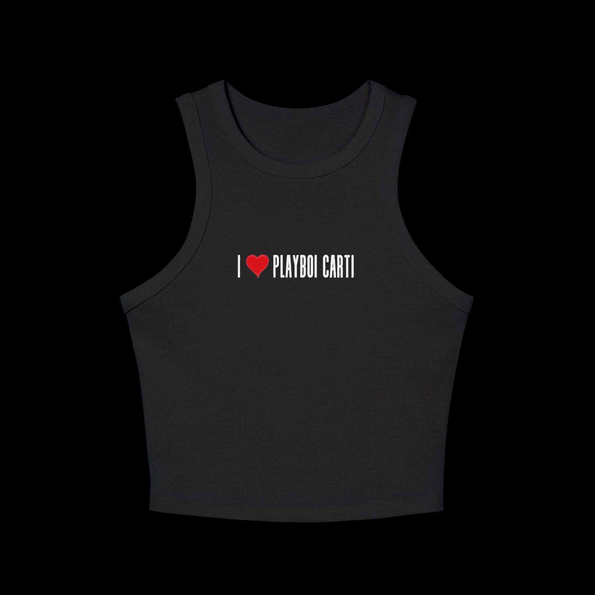 I Heart Playboi Carti Tank Top Crop, Opium Girl Merch for Women