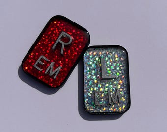 Xray Student Markers on Black Border-Glitter Xray Markers-RadTechGift-Radiology Markers-Rad Tech Week-Xray Markers with Initials