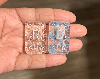 Pink/Blue Glow in the Dark Dots Xray Marker Set-Radiology Tech-Xray Markers with Initials-Cute Xray Markers-Xray Student-Lead Letters
