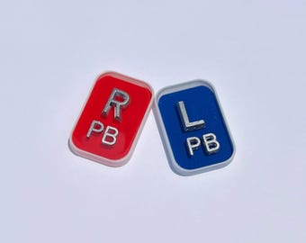 Classic Red and Blue Xray Student Markers-Glitter Xray Markers-RadTechGift-Radiology Markers-Rad Tech Week-Xray Markers with Initials