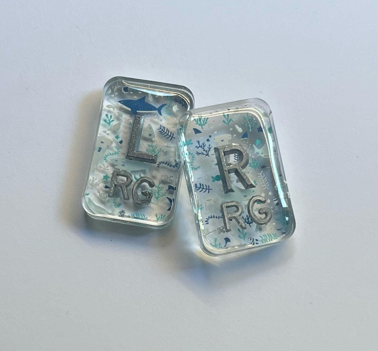 Shark Xray Marker Set-Ocean Xray Markers-Radiology Tech-Coral Xray Markers with Initials-Cute Xray Markers-Xray Student-Rad Tech