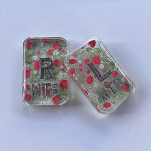 Acrylic Strawberry Xray Marker Set-Fruit Xray Markers-Radiology Tech-Xray Markers with Initials-Cute Xray Markers-Xray Student-Rad Tech