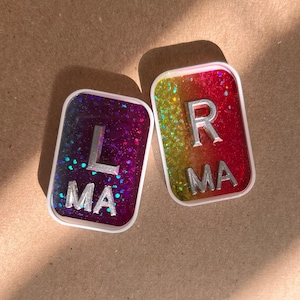 Rainbow Holographic Glitter Xray Markers-Radiology Tech-Xray Markers with Initials-Cute Xray Markers-Colorful Xray Markers-Rad Tech Week