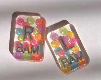 Acrylic Smile Xray Marker Set-Happy Face Xray Markers-Radiology Tech-Xray Markers with Lead Initials-Rad Tech Week-Rad Tech Gift
