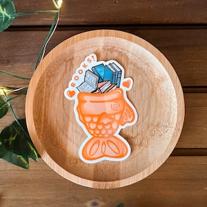 Book Sticker | Taiyaki | Book Stack | Kindle Sticker | Book Gift
