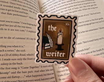 Writer Stamp Sticker: Bookish, Kindle, fanfic, ao3 sticker