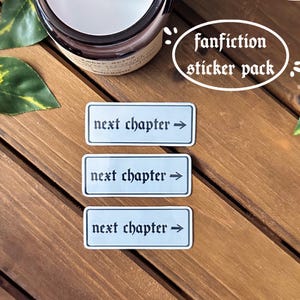 Fanfiction Sticker Pack | kudos  | AO3 | Booktok | fanfic| Kindle Stickers | Writer | Book Club| Reading Accessory| Reader | Next Chapter