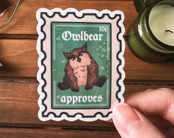 Owlbear Approves Sticker: BG3, Baldur's Gate 3, DND sticker