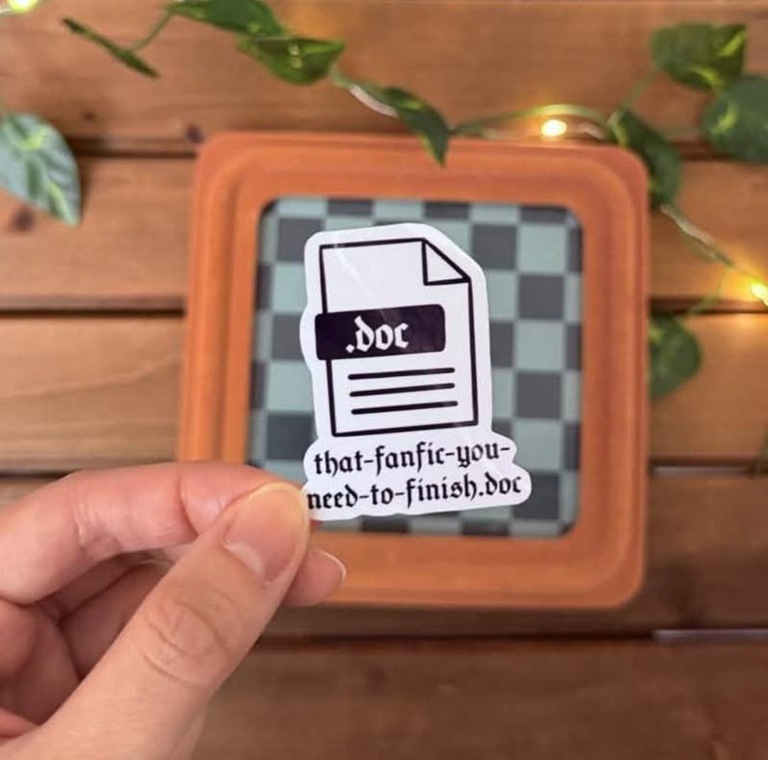 Fanfic .doc Sticker: Vinyl, Scratch Resistant, Journal Planner Laptop ...