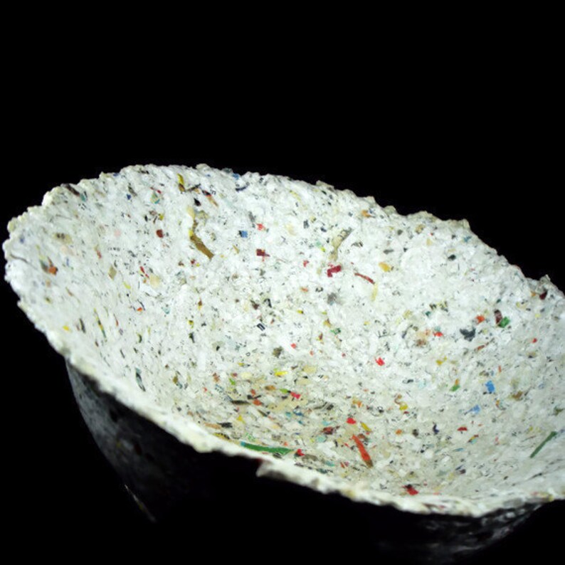 Completely Junk Mail Recycled Handmade Paper Bowl Large image 4