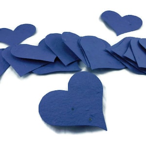 Bomboniere a forma di cuore in carta fatta a mano con semi di fiori selvatici ~ Personalizzazione gratuita ~ 3 pollici - 50 pezzi