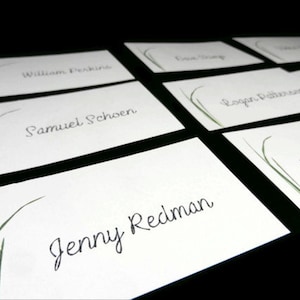 Papier fait à la main ou Cardstock Place Cards Tropical Beach Wedding ~ Set de 24