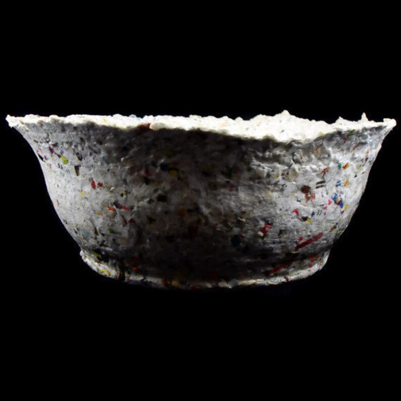 Completely Junk Mail Recycled Handmade Paper Bowl Large image 1