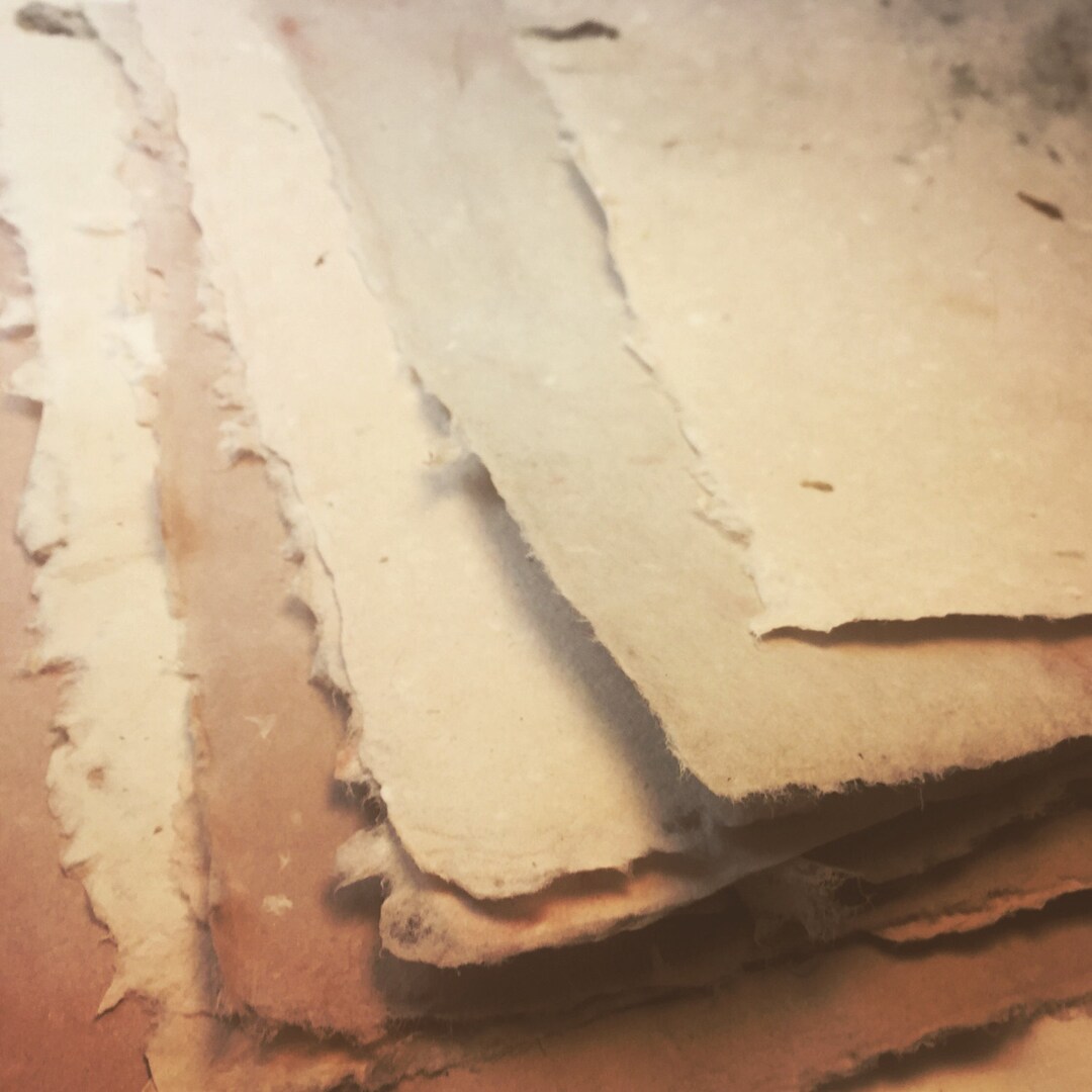 Handmade Paper - Cotton Abaca Mix - Tree Free - Mica and Metallics - 10 ...