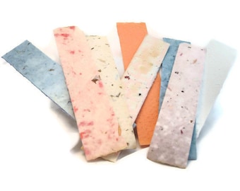 Eco Friendly Tree Free Handmade Paper Multi-Color Bookmark Set - Set of 10