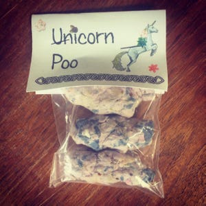 Unicorn Poo wildflower seeded hamdmade paper plant me favor gag gift gift bag insert gift image 1