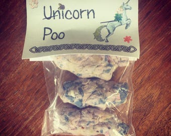 Unicorn Poo - wildflower seeded hamdmade paper - plant me - favor - gag gift - gift bag insert - gift