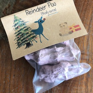 Reindeer Poo - Wildflower Seeded Handmade Paper Poo - Stocking Stuffer/Gag Gift