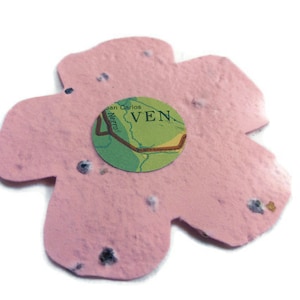 Wildflower Seeded Handmade Paper Flower Favors 20 count 3 inch image 4