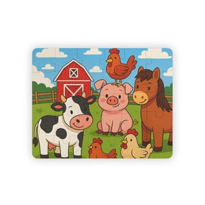 Farm Animal Puzzle for Kids: 30-Piece Jigsaw, Educational Toy