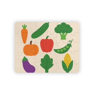 Rompecabezas de verduras para niños: juguete educativo de 30 piezas con temática de naturaleza