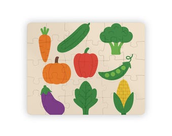 Gemüsepuzzle für Kinder: 30-teiliges Lernspielzeug, Natur