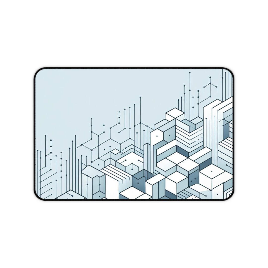 Geometric Desk Mat, Modern Office Decor, Non-slip Mouse Pad - Etsy