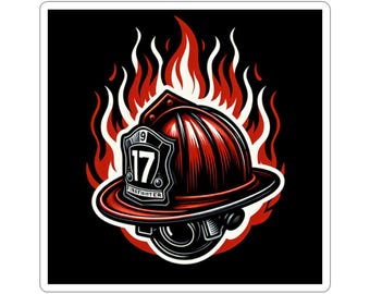 Adhesivo brillante para casco de bombero, calcomanía de bombero, socorrista