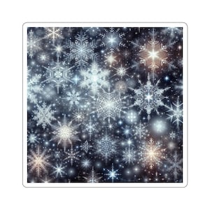 Festive Snowflake Stickers: Winter Holiday Scrapbooking, Journal Accessories