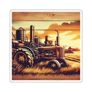 Tractor Stickers, Farmhouse Decor, Cute Tractor Decals, Agricultural Gift, Country Life Stickers, Planner Accessories