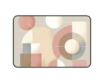 Abstract Geometric Desk Mat, Minimalist Art Mouse Pad