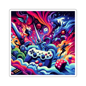 Gaming Stickers, Gamer Decals, Video Game Art, Computer Gaming Accessories, Gaming Laptop Stickers