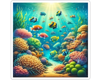 Ocean Fish Kiss-Cut Stickers: Aquarium Decor, Marine Life