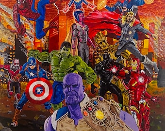 Avengers verses Thanos print