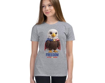Eagle "Freedom 1776-2026" Kids and Youth Cotton T-Shirt