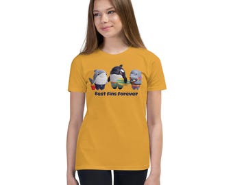 Shark Orca Dolphin "BFF" Kids and Youth Cotton T-Shirt