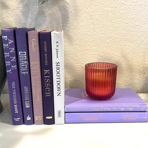 Bundle Stack Set of Light Purple Lavender Books - Used - Decorative Staging Books