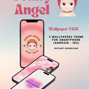 Sonny Angel Wallpaper I iOS/Android I Telefoondecoratie I Schattig vrouwelijk I Schattig liefdevol voor smartphone I Instant Download I5-thema