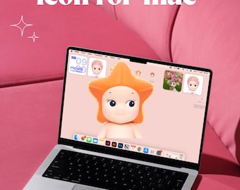 20 Dossiers-Icons für Mac, Sonny Angel, Bügelbild, Organisation, Sofort-Aufladung, Zahl, Ästhetik
