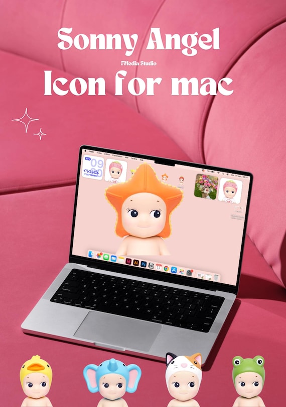 20 dossiers icônes pour Mac, Sonny Angel , icônes de fichiers, organisation, téléchargement immédiat, numérique, esthétique