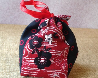 square dice bag 'Red and Black'