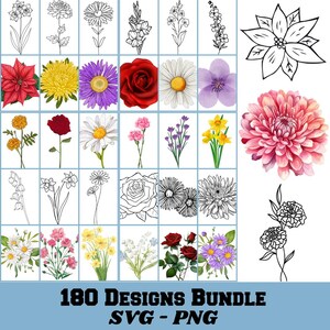 Birthflower Bouquet Svg, Floral Arrangements Svg, Birth Floral Bouquet Png, Birth Month Bouquet Png, Birth Flower Svg Bouquet, Birth Bouquet