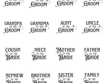 Wedding Party SVG Bundle, Wedding svg cut files, Bridal party svg bundle, Instant Digital Download PNG, & SVG files, Engagement Party svg