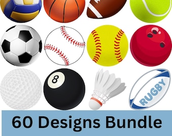 Paquete de pelotas deportivas, svg de pelota deportiva, paquete de imágenes prediseñadas de pelotas deportivas, béisbol, pelota de fútbol, SVG de béisbol, Svg de fútbol, Svg de baloncesto