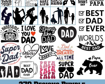 Fathers Day SVG Bundle, Dad SVG, Family svg, Best Dad Ever svg, Fathers Day gift, Happy Fathers Day, Papa svg, Daddy svg bundle, Father SVG