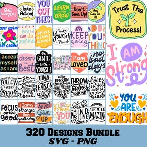 Motivations-Svg-Bundle, Inspirations-Svg-Bundle, Positives Zitat svg, Affirmation svg, Inspirational svg, Spruch svg, Positive SVG, Hope