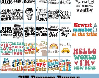 Cute Baby SVG Bundle, Newborn SVG Bundle, Baby Quote Bundle, Cute Baby Saying svg, Toddler svg Bundle, Baby Shower SVG, Baby Boy Girl Svg