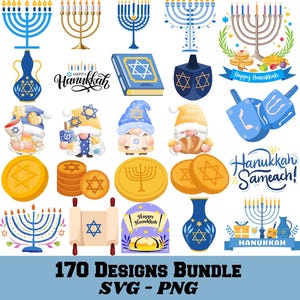 Lot Hanoucca Svg png, Célébration de Hanoucca, Menorah de Hanoucca, Traditions de Hanoucca, Bénédictions de Hanoucca, Menora de Hanoucca, Hanoucca joyeux