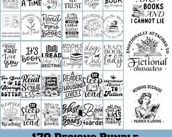 Reading SVG Bundle, Books Quotes Bundle, Book Reading Png, Book Lover Svg, Book Svg, Floral Book Svg, Books bundle svg, Librarian svg, Books