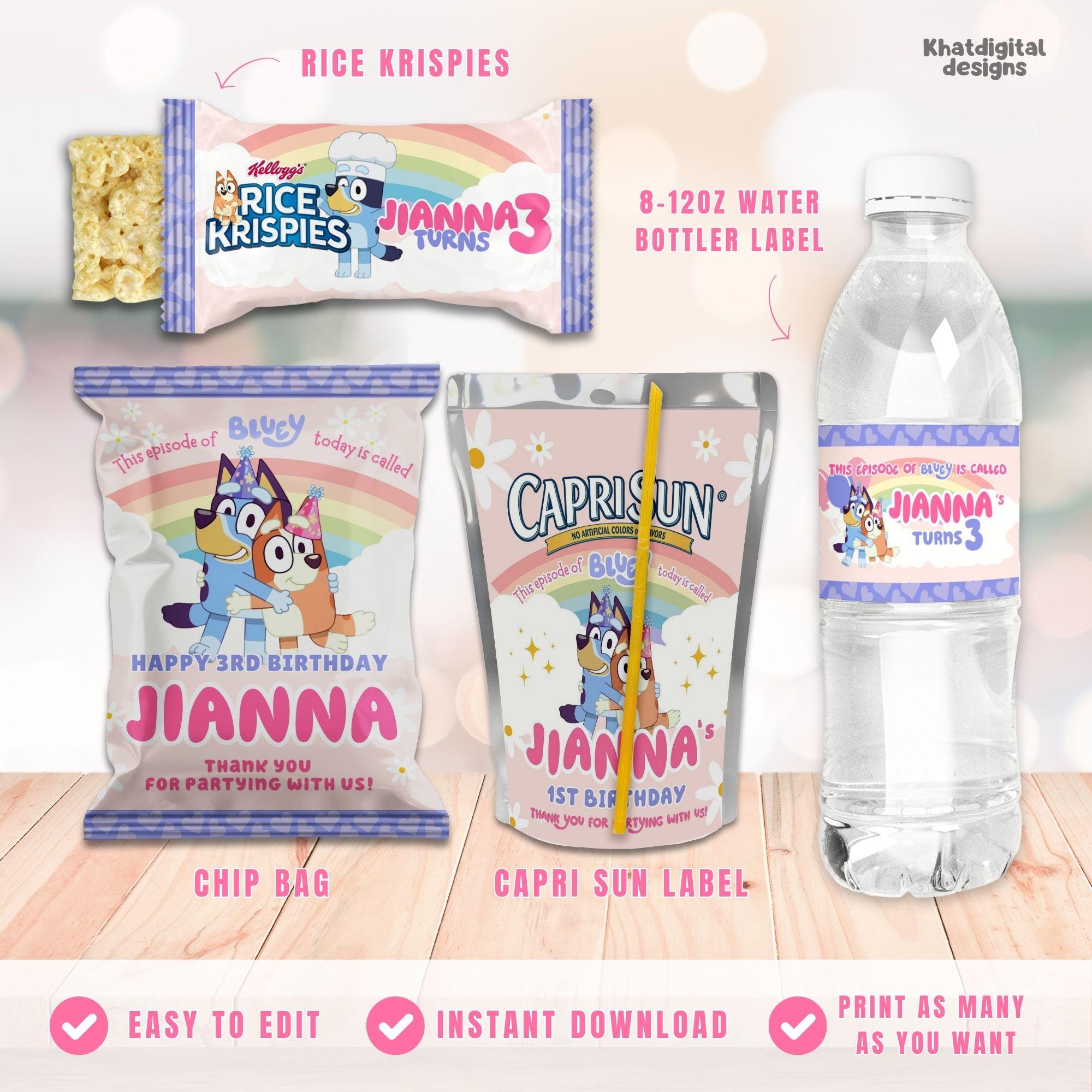 Printable Bluey Party Kits Printable Bluey Party Kits